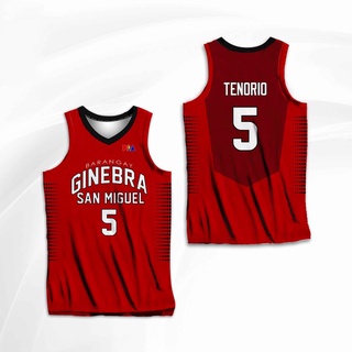 เสื้อกีฬาบาสเก็ตบอล สําหรับผู้ชาย ผู้หญิง BRGY Ginebra RED THOMPSON TENORIO PRINGLE AGUILAR CAGUIOA HELTERBRAND PBA เสื้อแจ็กเก็ตสําเร็จรูป