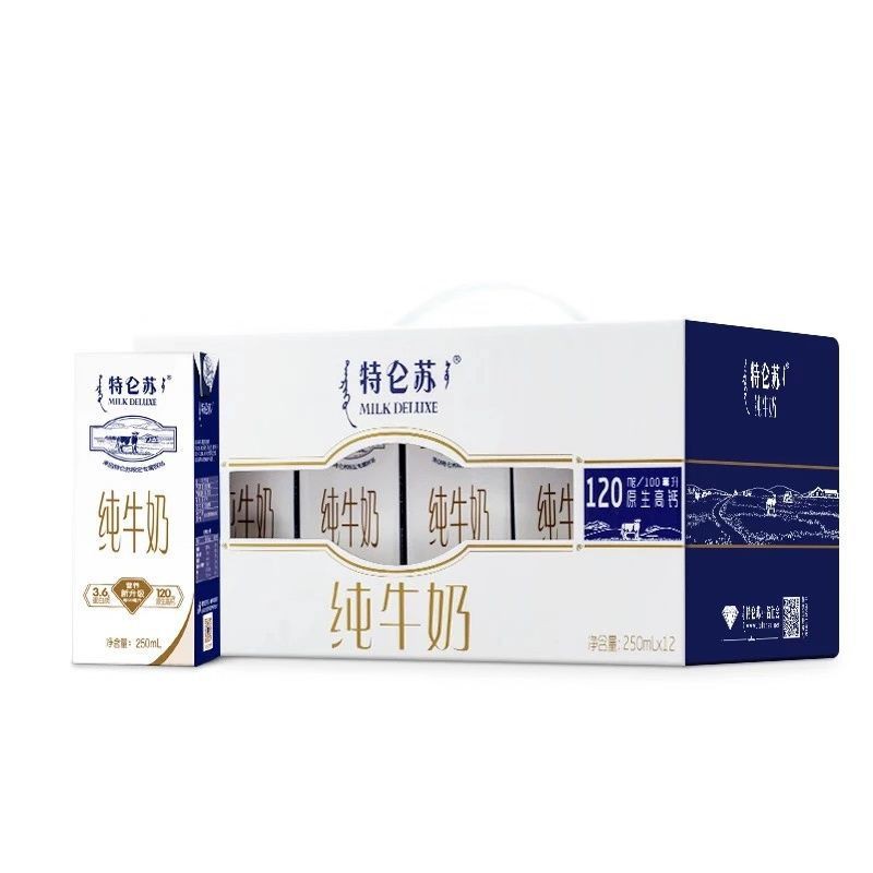 เครื่องปรุงรสMengniu ตั้งแต่มีนาคมพฤษภาคม Deluxe Milk 250ml*12 กล่อง