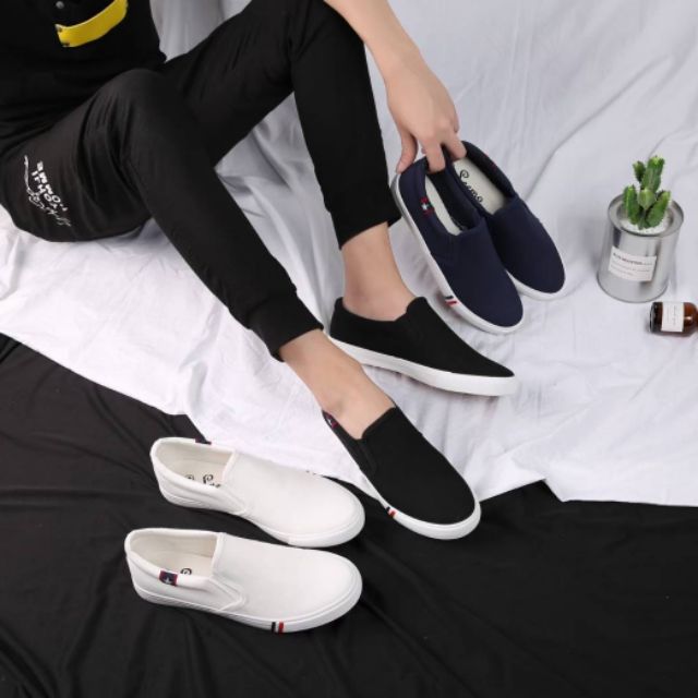 Sportshoes2020รองเท้าสลิปออนพื้นนุ่มทำจากผ้าอย่างหนา#36-44size#