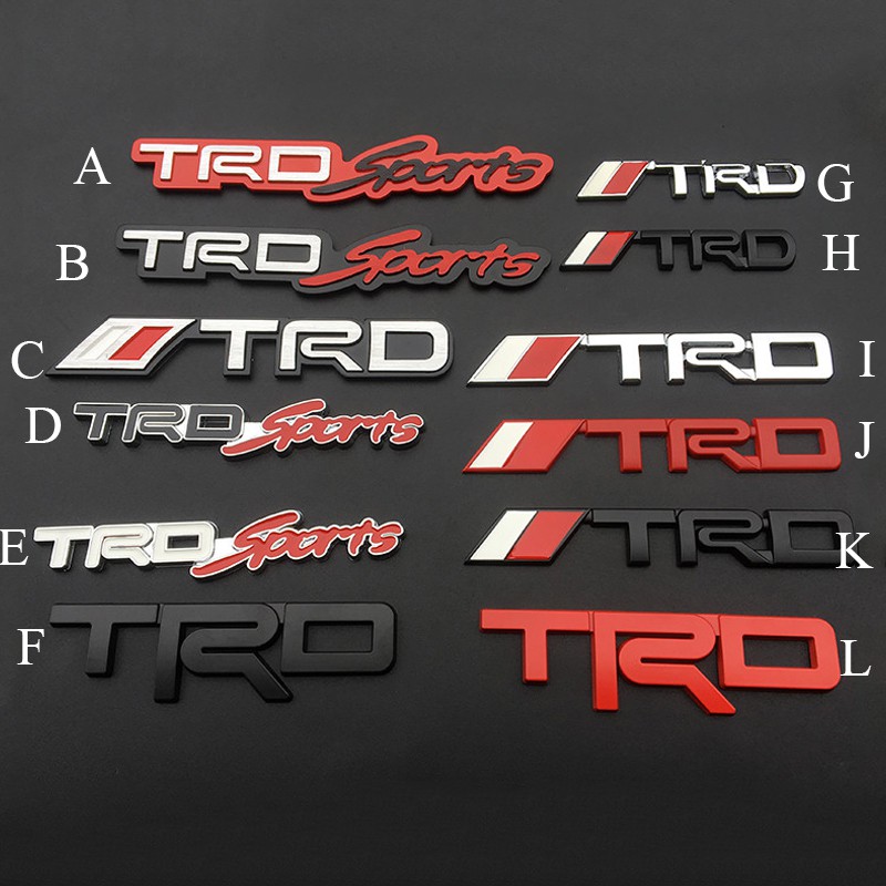 1 X TRD Sport Side Trunk Emblem Badge สติ๊กเกอร์รูปลอก Toyota