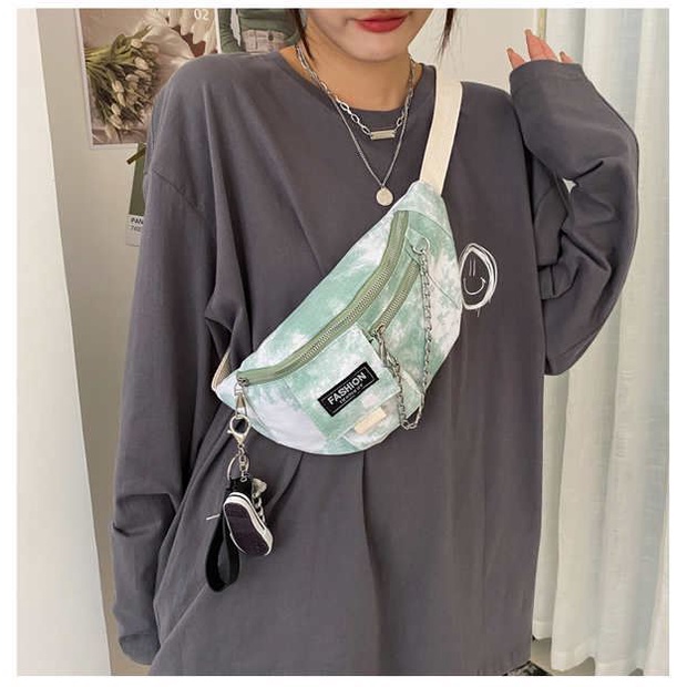 ✅ พร้อมส่ง ในไทย ถูกที่สุด ✅ กระเป๋าคาดอก กระเป๋าใบเล็กอินเทรนด์เวอร์ชั่นเกาหลี ราคา ถูกที่สุด ดีลบีเคเค แกลเลอรีภาพที่ 9