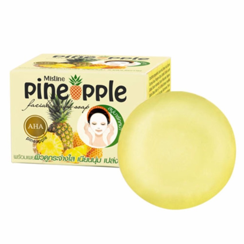 มิสทิน ไพน์แอปเปิ้ล เฟเชียล มาส์ก โซฟ 34กรัม MISTINE PINEAPPLE-FACIAL MASK-SOAP 34G. ราคาถูก