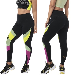 Zumba Color Blocked High Waisted Ankle Leggings (กางเกงเลกกิ้งออกกำลังกายซุมบ้า)