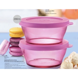 Tupperware โคมคริสตัลขนาด 290 ml สีหวานสวยมากๆ เนื้อพลาสติกเกรดพรีเมี่ยม มีความใสและทนทาน