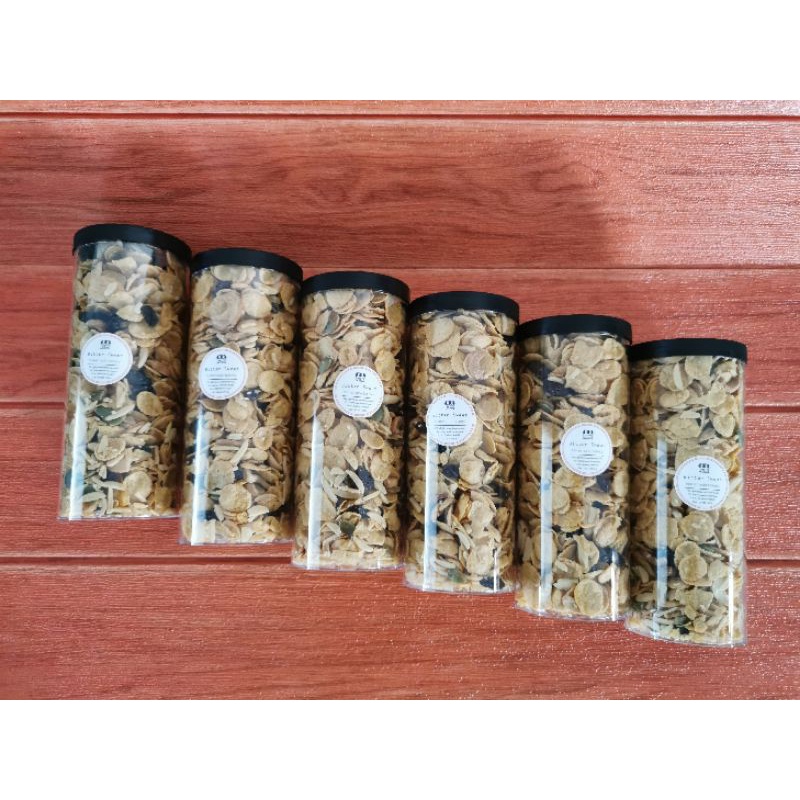 [หวานน้อย] คาราเมลคอนเฟลกโฮมเมด 250g | ธัญพืชแน่น อร่อยคลีน ไม่ใส่แป้ง | กระปุกใหญ่