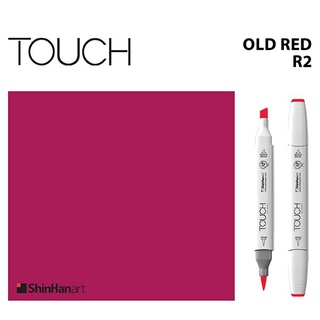 TOUCH TWIN BRUSH MARKER R2 (OLD RED) / มาร์คเกอร์หัวพู่กัน-หัวตัดขนาดกลาง รหัส R2 (OLD RED)