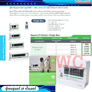 ตู้ชไนเดอร์ ตู้ Schneider Electric รุ่น SDCS1 คราสสิก Class ตู้ควบคุมไฟฟ้าชไนเดอร์ ตู้ปล่าว หรือสแควดี เลือกช่องได้