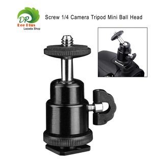 Screw 1/4 inch Camera Tripod Mini Ball Head Hot Shoe Adapter Accessory for Digital Camera / สกรู 1/4