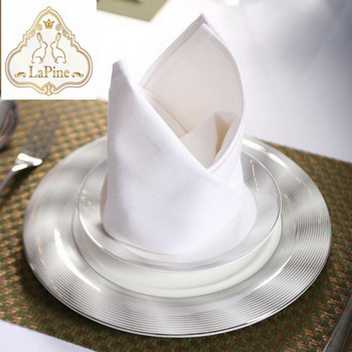 Lapine Hotel Napkin ผ้าแน้ปกิ้น เช็ดปาก ผ้ากันเปื้อน บนโต๊ะอาหาร เกรดโรงแรม  5ดาว ขนาดพิเศษ 22X22นิ้ว 100% Cotton | Shopee Thailand
