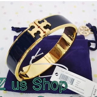 TORY BURCH KIRA ENAMELED BRACELET /navy.