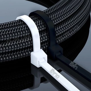 เคเบิ้ลไทร์ Cable Tie สายรัดพลาสติก หนวดกุ้ง 4" / 6" / 8" / 10" / 12" / 15" จัดระเบียบสายไฟ | บรรจุ 100 เส้น