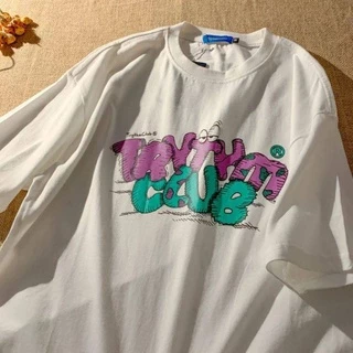 SALABO(พร้อมส่ง)⭐️50ลาย⭐️รวม เสื้อแขนสั้น Oversize เสื้อคอกลมแขนสั้น พื้นขาวสกรีนลายน่ารักๆ เท่ๆ🍪 #C009