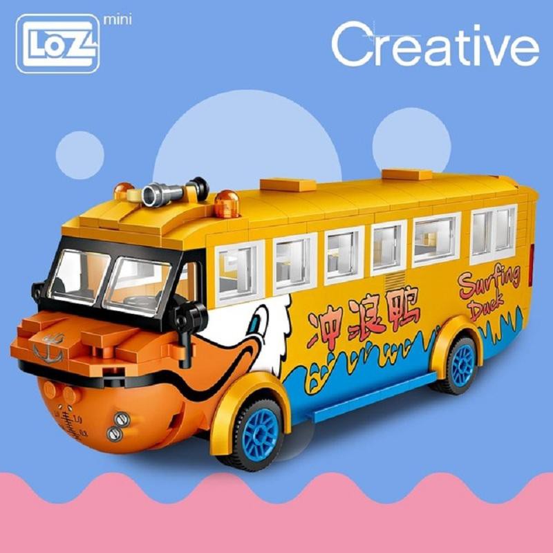 ตัวต่อ LOZ mini Surfing Duck รถเป็ดสะเทินน้ำสะเทินบก จำนวนตัวต่อ 546 ชิ้น - Loz 1115 Car model