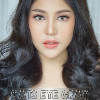 1 คู่ บิ๊กอายตาโต สีเทา สายฝอ ตาเฉี่ยว ลายฮิต tiktok รุ่น Cats Eyes Gray  แบรนด์ Guess Secrets ขนาด 14.5 ค่าสายตาปกติ