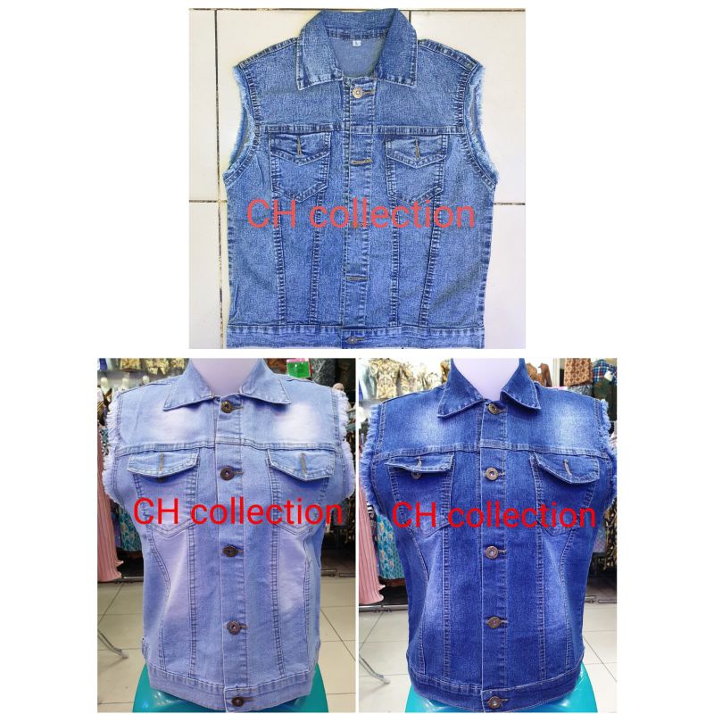กางเกงยีนส์ VEST Collared Button Up สาวหนาผู้หญิง VEST Women JEANS VEST DENIM VEST