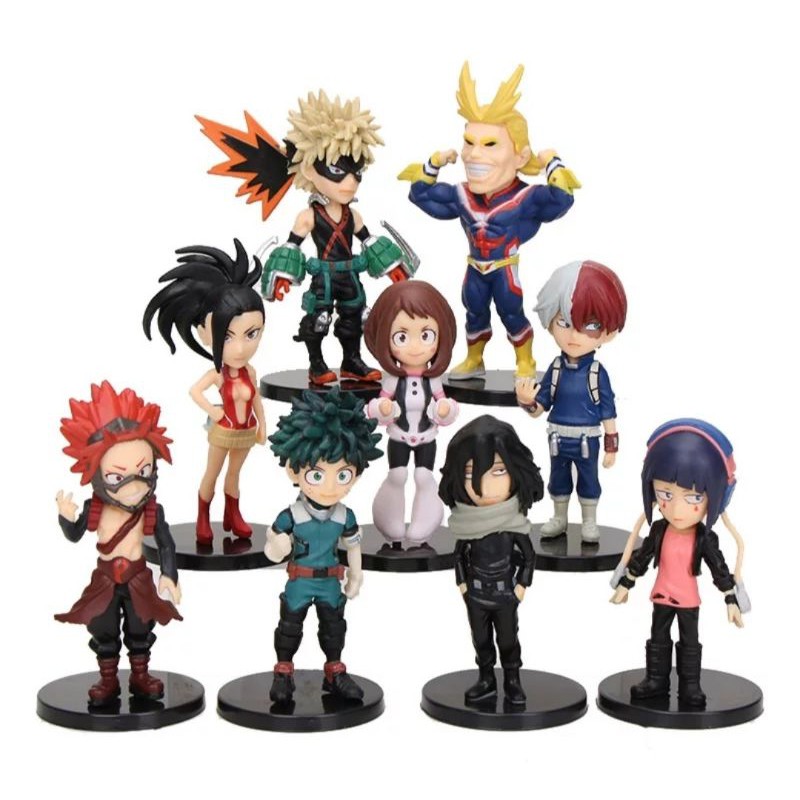 Boku No hero My hero Academia Action Figure Set 9 ชิ้น