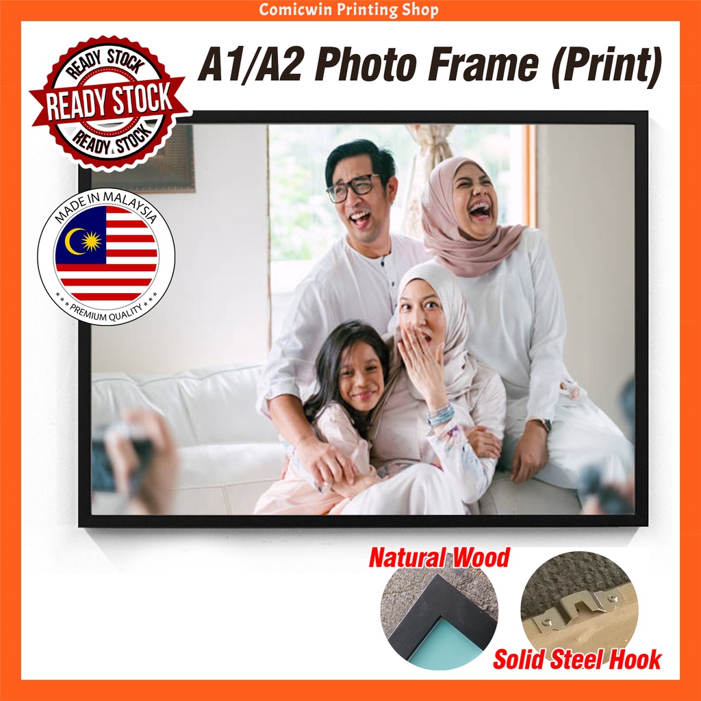 A1 A2 กรอบรูป / A1 A2 การพิมพ์ภาพถ่าย (กรอบไม้) A1 โปสเตอร์ A2 ภาพถ่าย, กรอบรูปขนาดใหญ่ Bingkai Foto