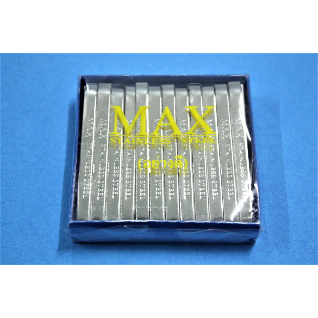 แหนบสแตนเลส Max สั้น - ปากตรง (12 ชิ้น)