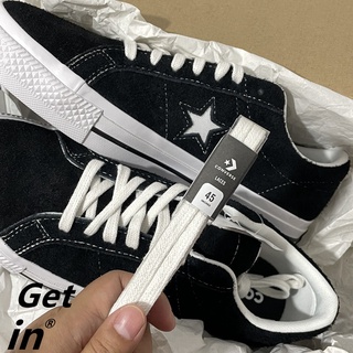 ★Ke Foot ดีที่สุด★Converse one star เชือกผูกรองเท้า ของแท้ ผ้าฝ้ายแท้ สองชั้น สีขาวบริสุทธิ์ เหมาะสําหรับ Jack one star one star รองเท้าผ้าใบ