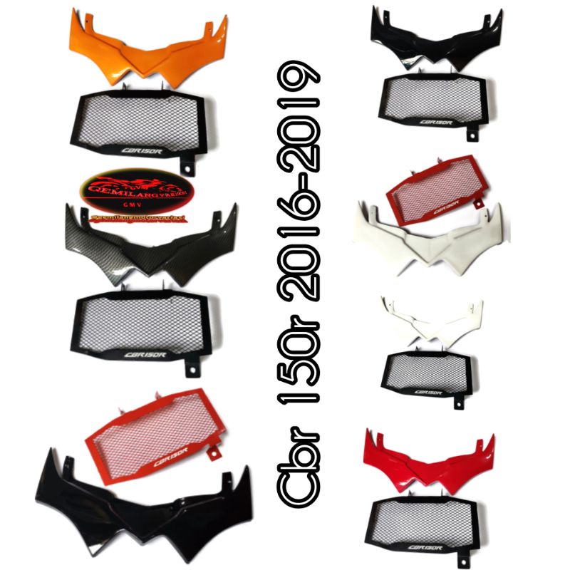 แพ็คเกจฝาครอบหม้อน้ําบวก Honda cbr 150r winglet winlet 2016-2019, CBR150R ฝาครอบหม้อน้ํา, CBR150R wi