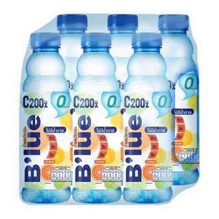 บลู น้ำผสมวิตามินบี+ซี กลิ่นซิตรัส 500 มล.x 6 ขวด Blue Vitamin B+C Water Cactus Flavour 500 ml x 6 Bottles