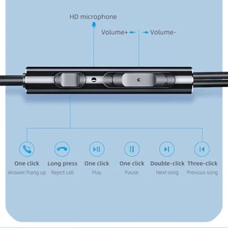 SPRISE M15 หูฟังแบบมีสายตัดเสียงรบกวนพร้อมไมโครโฟนโลหะเสียงสเตอริโอเบสหูฟังชนิดใส่ในหูสําหรับหูฟังสําหรับเล่นเกมมือถือ