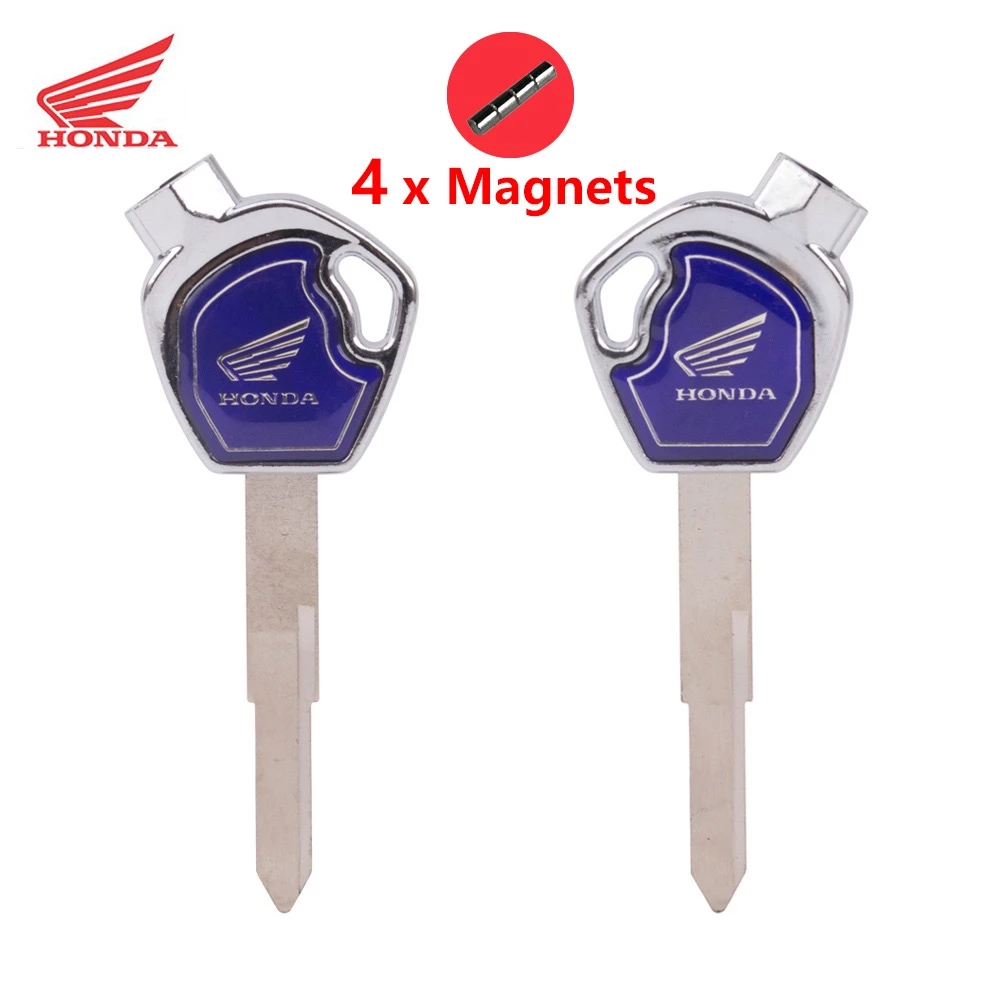 กุญแจเปล่ารถจักรยานยนต์สําหรับ HONDA CLICK BEAT DASH WAVE110i RS150R 100 125 150 c สกู๊ตเตอร์ Moped Magnetically ควบคุมล็อคแม่เหล็ก