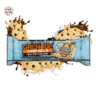 Grenade Carb Killa High Protein Bar Chocolate Chip Cookie Dough 60g เเกรเนต ไฮ โปรตีน บาร์ รสช็อกโกแลตชิพและคุกกี้โด 60
