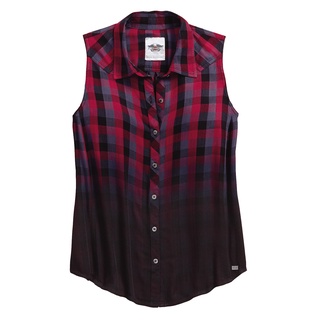 เสื้อยืดลิขสิทธิ์แท้ HARLEY-DAVIDSON DIP-DYE PLAID SHIRT