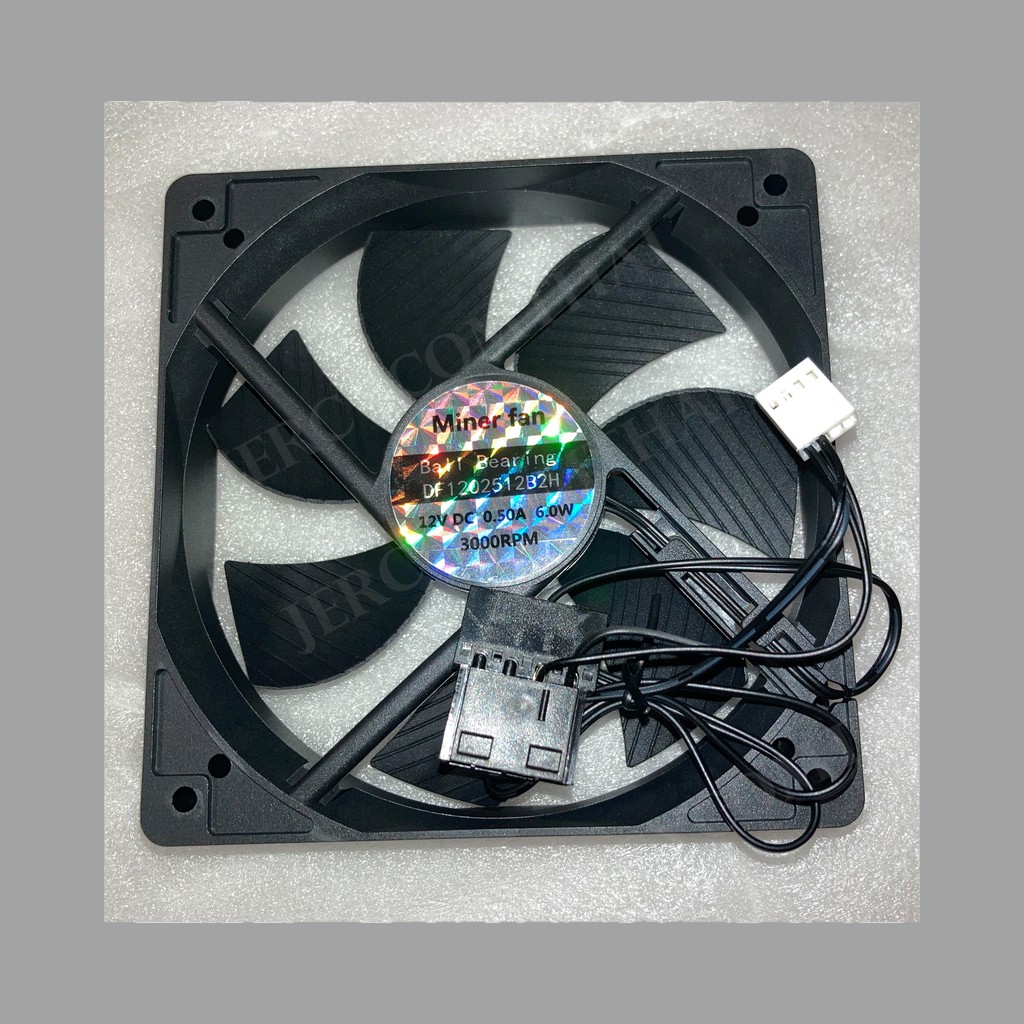 พัดลมคอม พัดลมเคส ความเร็ว 6500RPM 12cm/120mm สาย 4pin