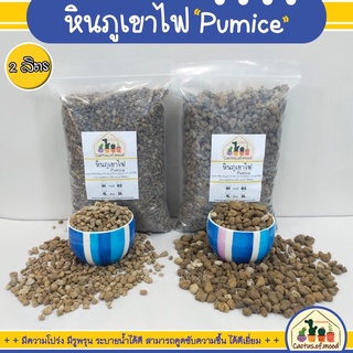 หินภูเขาไฟ วัสดุปลูก แคคตัส กระบองเพชร เบอร์01 เบอร์02 บรรจุถุง2ลิตร พร้อมส่ง