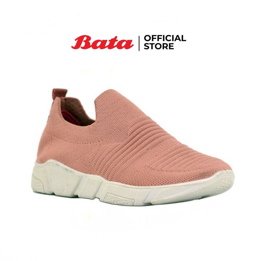 Bata LADIES CASUAL รองเท้าผ้าใบแฟชั่น Sport Casual แบบสวม สีชมพู รหัส 6595618