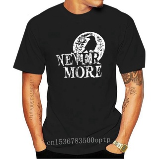 เสื้อยืดผ้าฝ้ายพิมพ์ลายแฟชั่น ใหม่ เสื้อยืดลําลอง แขนสั้น พิมพ์ลาย EDGAR ALLAN POE RAVEN NEVERMORE GOTHIC HALLOWEEN CROW