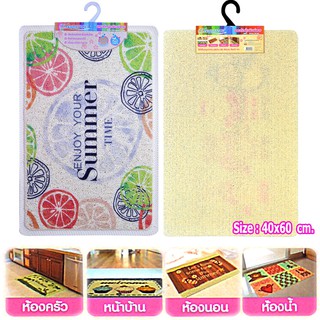 (ฟรีค่าขนส่ง) Elegance พรม พรมดักฝุ่นพิมพ์ลาย40x60ซม.#6537
