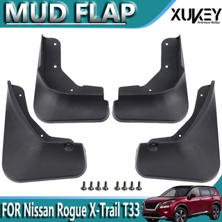 บังโคลนหน้า หลังรถยนต์ สําหรับ Nissan Rogue X-Trail XTRAIL T33 2021 2022 4 ชิ้น