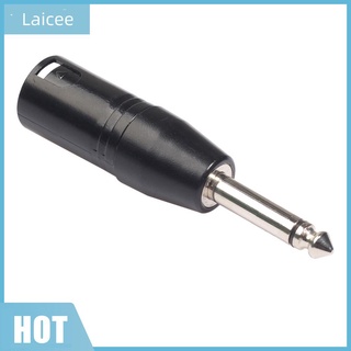 Laicee อะแดปเตอร์แปลงปลั๊กโมโนตัวผู้ 6.35 มม. เป็น XLR ตัวผู้ 3 พิน สำหรับเครื่องเสียง