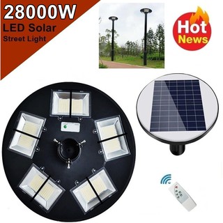 โคมไฟถนน UFO 10 ทิศทาง LED 22000W - 28000W Square Light โซล่าเซล  Street Light  สปอร์ตไลท์ Solar Cell สปอตไลท์ แสงสีขาว