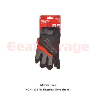 MILWAUKEE NO.48-22-9741 Fingerless Glove Size M ถุงมือฟิงเกอร์เลส ขนาด M