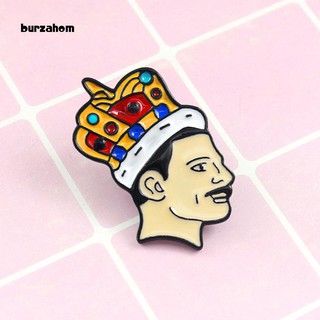 Bur-Singer Band Music Art Freddie Mercury Brooch Pin Collar Jacket Enamel Badge