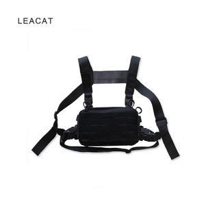 Leacat ใหม่ กระเป๋าคาดอก กระเป๋าสะพายไหล่ คาดเอว สไตล์สตรีท ลําลอง สําหรับผู้ชาย