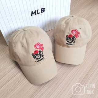 แท้ 💯 MLB Mega Bear Ball Cap -Yankees หมวกแก๊ป โลโก้หมี สีขาว สีดำ สีน้ำตาล