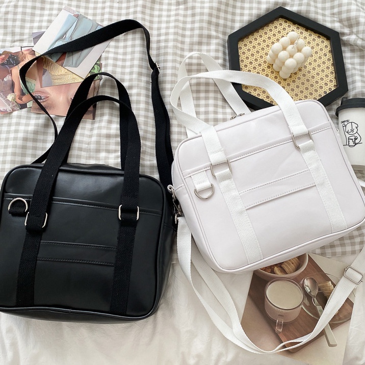 (w208)กระเป๋าสะพาย เรียบๆแต่ดูดีมีสไตส์เกาหลี หนังใบใหญ่ vgetbag