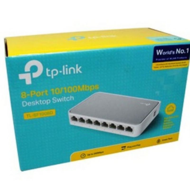 TP-LINK SF1008D 8 PORT FAST INTERNET 10/100MBPS HUB SWITCH - 8 PORT TP LINK SF1008D INTERNET HUB SWI