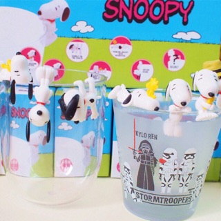 โมเดล ฟิกเกอร์ ของเล่น Snoopy Figure Model 💙🐶 โมเดลเกาะแก้ว สนู้ปปี้ กล่องฟ้า