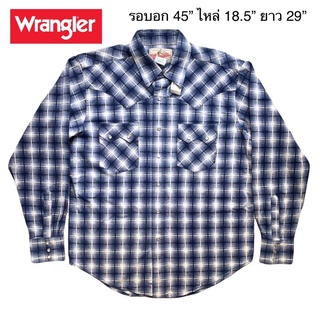 ⭐️มือ2⭐️Wrangler สก๊อตกระดุมมุก กระเป๋าฟันเลื่อย