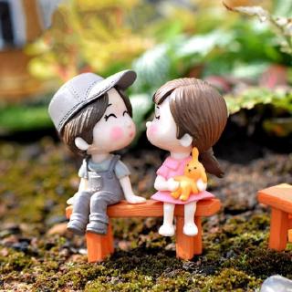 ม้านั่งคู่จิ๋ว สําหรับตกแต่งสวนบอนไซ บ้านตุ๊กตา 3 ชิ้น/เซต