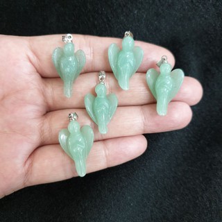 จี้หินนางฟ้า ตุ๊กตาหินนางฟ้าหินกรีนอเวนเจอรีน(Green Aventurine)อเวนจูรีน กรีนอะเวนจูรีนชิ้นละ200