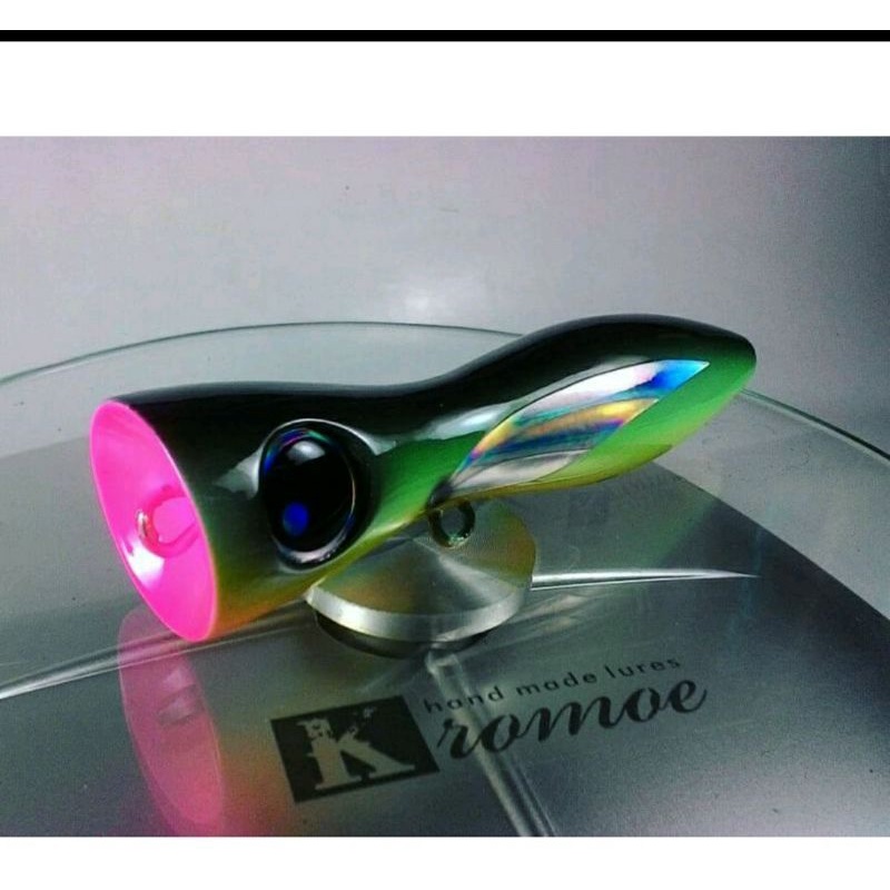 HANDMADE RESIN COATED CHROME WOODEN POPPER BAIT 20GR 10 ซม. เหยื่อล่อ