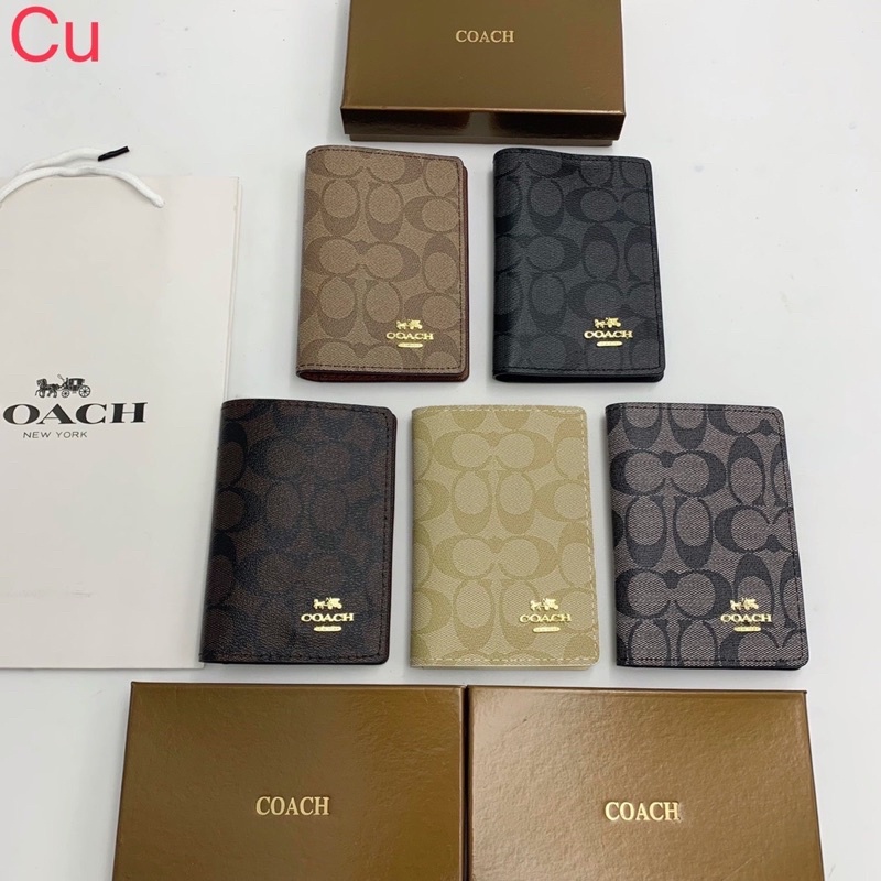 ตรงปก New กระเป๋าใส่บัตร ใส่พาสปอร์ต COACH ใช้ได้ทั้งหญิงและชาย หนังดีงานสวยเป๊ะปังมากๆ