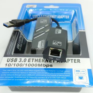 USB 3.0 to RJ45 Gigabit Lan 10/100/1000 Ethernet Adapter แปลง USB3.0 เป็นสายแลน ไดรเวอร์ในตัว